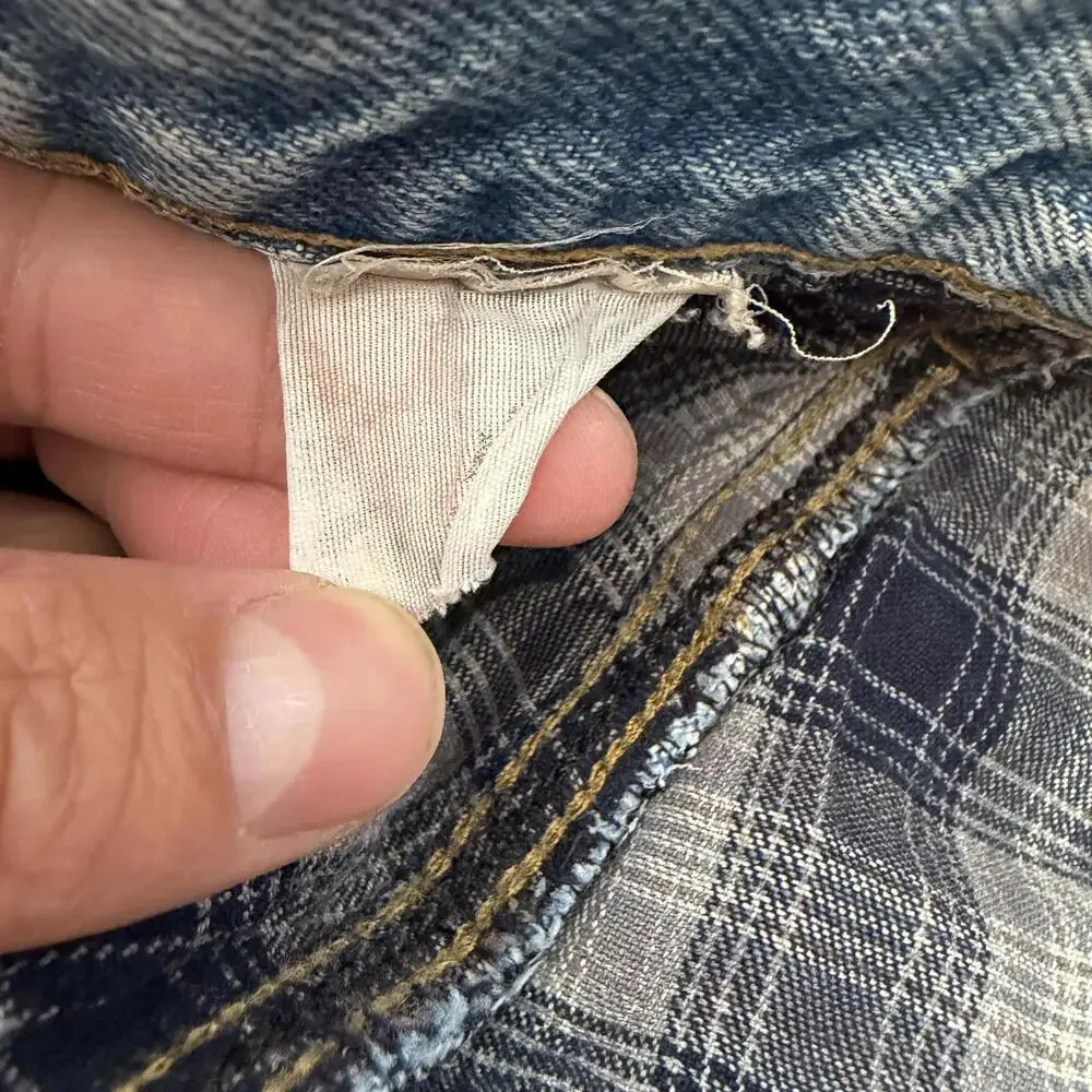 Vintage Carhartt Plaid Lined Jeans Distressed 90s Y2K - Picture 15 of 15